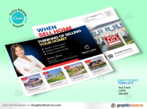 Just Sold Real Estate EDDM Mailer Postcard (Canva template)