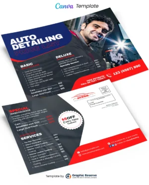 Auto Detailing Pricing EDDM (Canva Template)