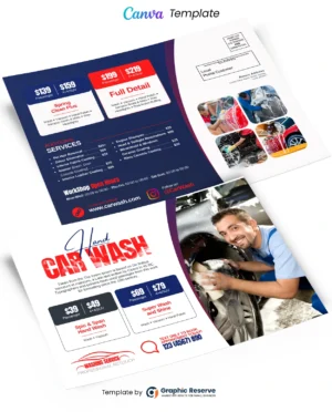 Car Wash EDDM Mailer Design (Canva Template)