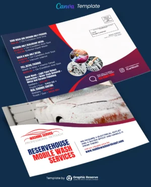 Car Wash Service EDDM Postcard (Canva file)