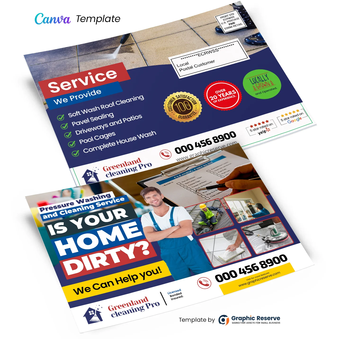 Cleaning Service Direct mail EDDM Postcard Template 1 Cleaning Service Direct mail EDDM Postcard Template