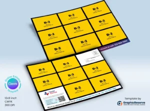 12×9 Shared Cost Co-Op EDDM Postcard With Ad Layouts – Canva Template