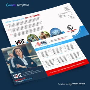 Customizable Political Campaign EDDM Mailer | Canva Template