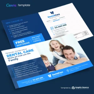 Dental Coupon Postcard EDDM Design – Canva Editable Template