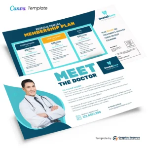 Dental Membership Plan Promotional Mailer – EDDM Canva Template