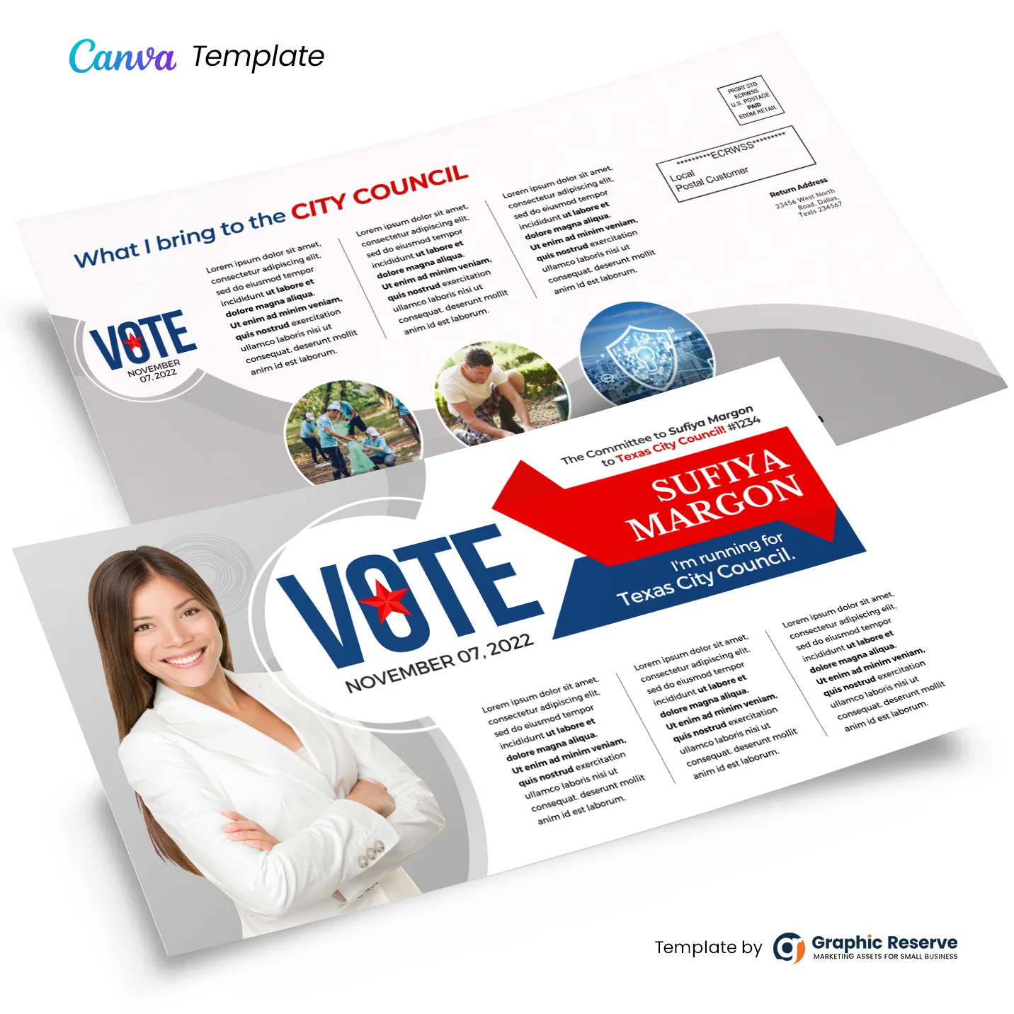 Election Mailer EDDM Postcard Template for Political Campaigns 1 Election Mailer EDDM Postcard Template for Political Campaigns