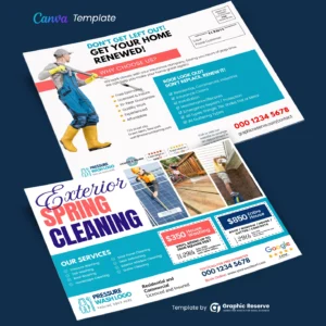 Exterior Cleaning Direct Mail EDDM Postcard Design Template