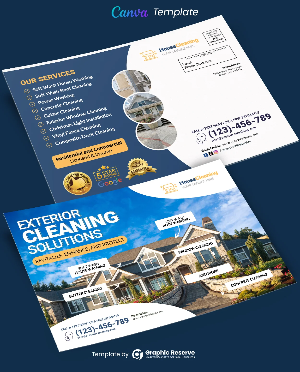 Exterior Cleaning EDDM Mailer Canva Design 1 Exterior Cleaning EDDM Mailer Canva Design