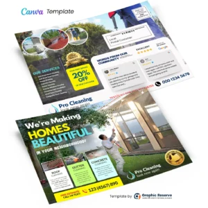 Power Washing EDDM Postcard Template – Editable Canva Design