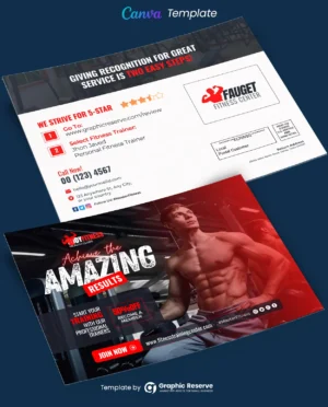 Fitness EDDM Review Postcard (Canva file)