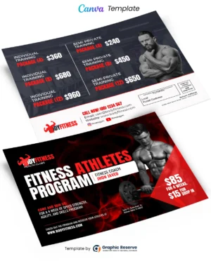 Gym Pricing Direct Mail EDDM Postcard (Canva file)