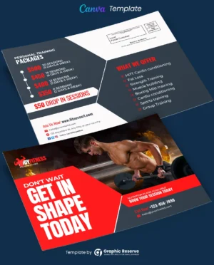 Gym Pricing EDDM Design (Canva file)