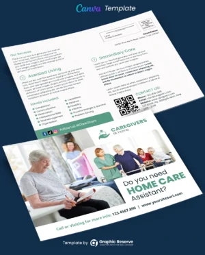 Home Care Assistant EDDM Canva Template