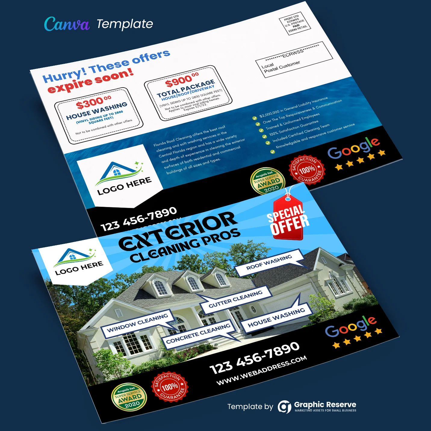 House Cleaning Postcard Template (Online Editable Canva Format) 1 House Cleaning Postcard Template (Online Editable Canva Format)