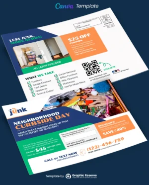 Junk Removal Services Direct Mail EDDM Canva Template