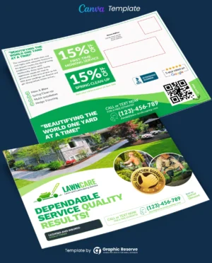 Landscaping Canva EDDM Mailer Design Template