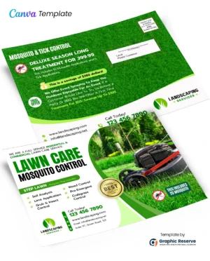 Lawn Care Mosquito Control Landscaping Canva EDDM Postcard