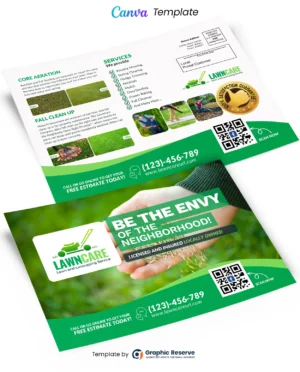 Lawn Service EDDM Postcard Canva Template