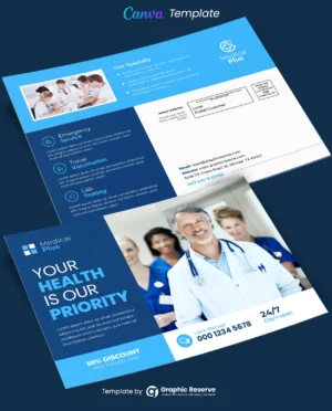 Medical Direct Mail EDDM Postcard Canva Template