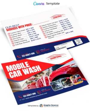 Mobile Car Wash EDDM Mailer (Canva Template)