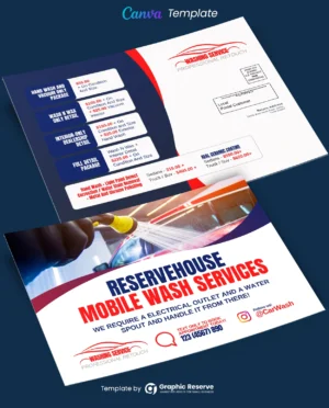Mobile Wash Service EDDM Mailer (Canva file)