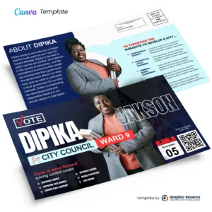 Political Direct Mail Postcard Design Canva Template