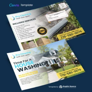 Power Washing EDDM Mail Advertisement Design Template Canva