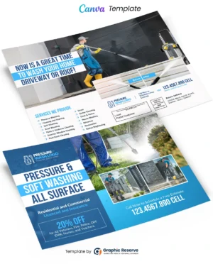 Pressure Washing EDDM Mailer Design (Canva template)