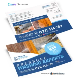 Pressure Washing Experts Canva EDDM Design