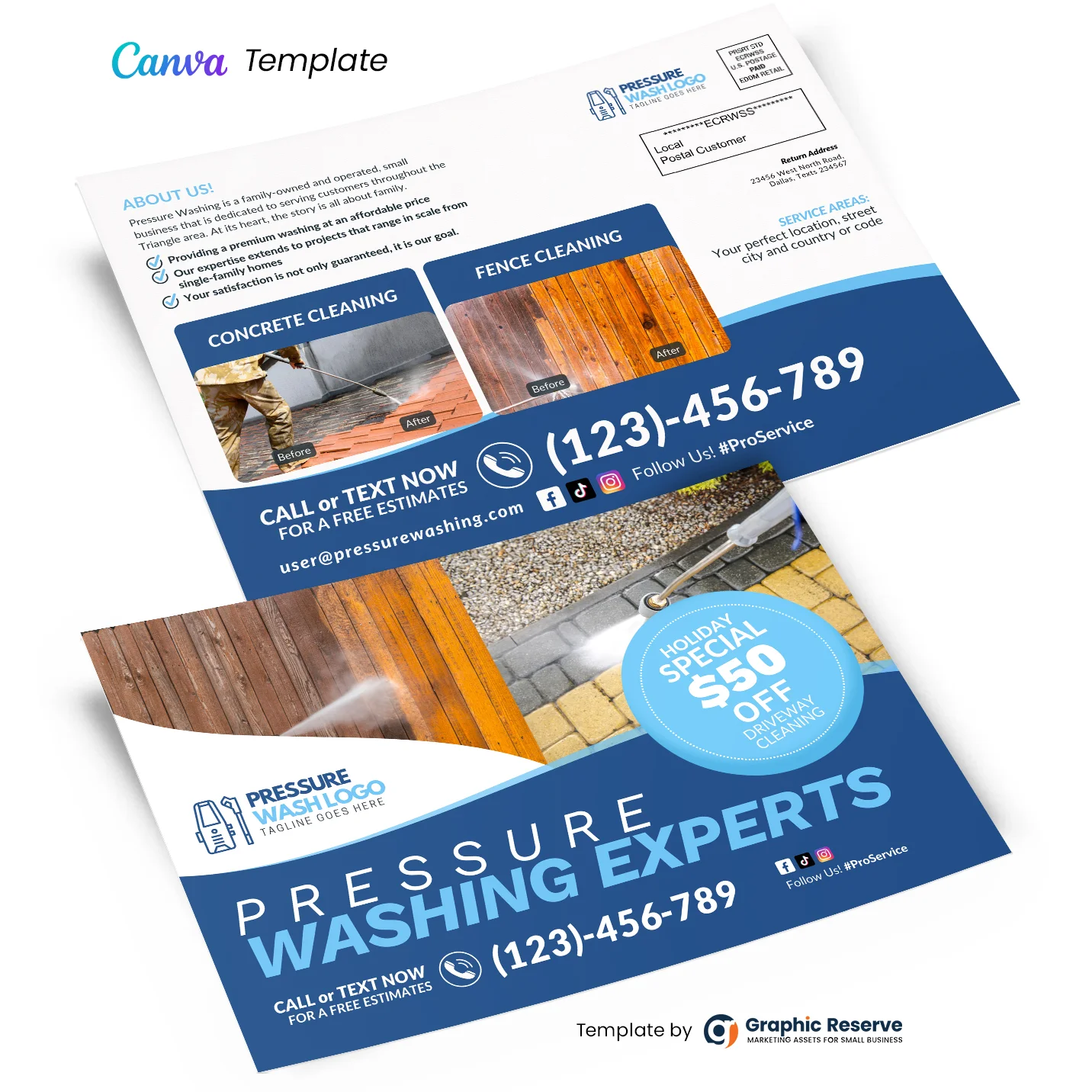 Pressure Washing Experts Canva EDDM Design 1 Pressure Washing Experts Canva EDDM Design