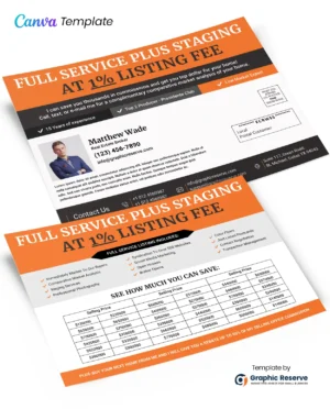 Real Estate Listing Service Direct mail EDDM Postcard (canva Template)