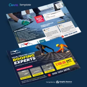 Roofing Postcard Design Template