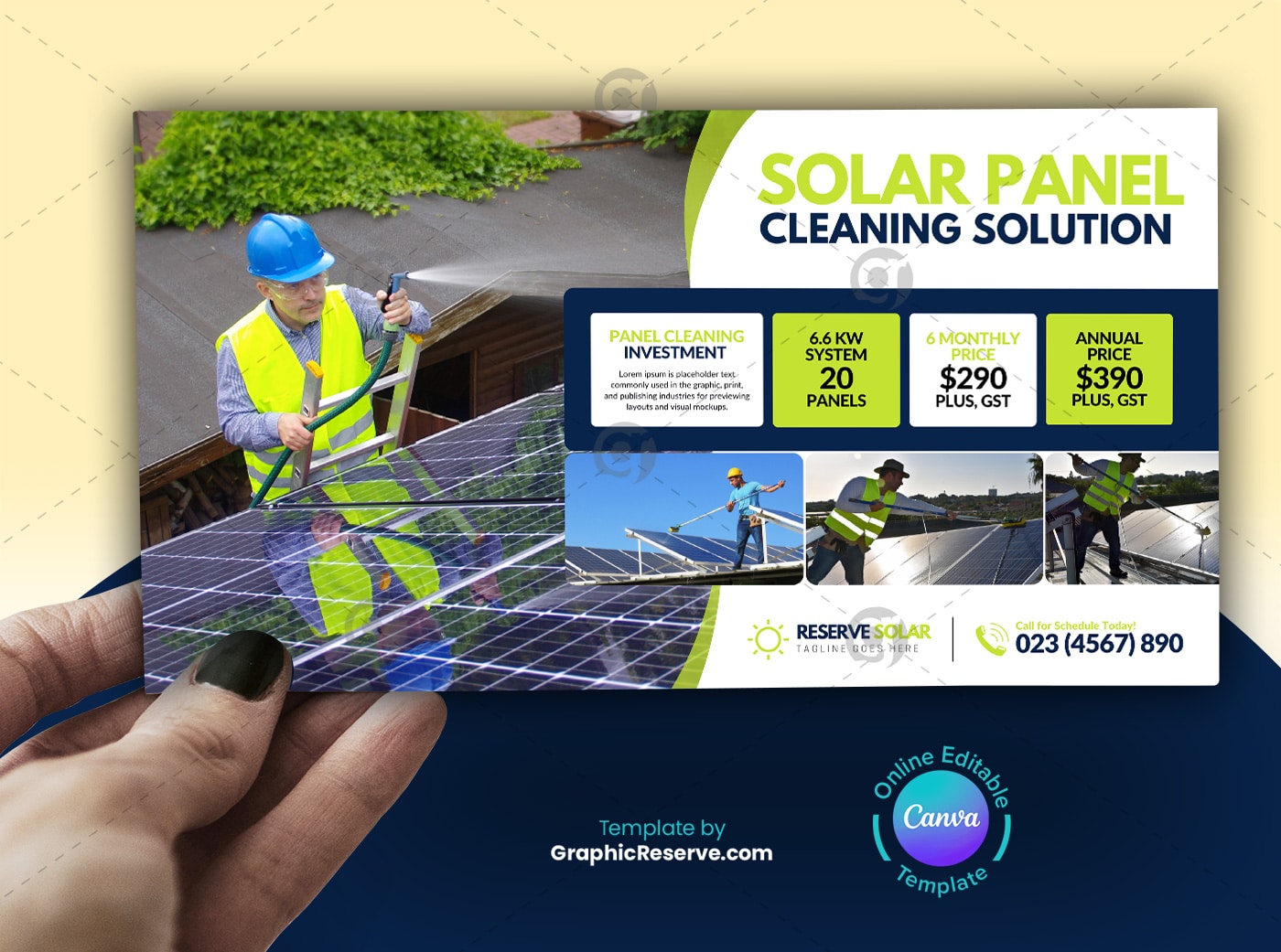Solar Panel Cleaning EDDM Mailer (Canva Template) 1 Solar Panel Cleaning EDDM Mailer (Canva Template)