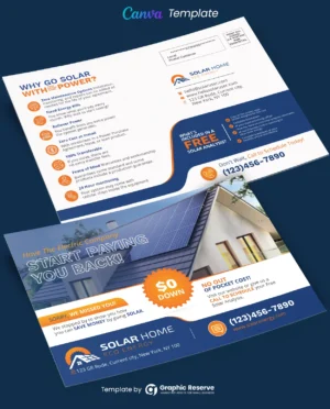 Solar Promotional Direct Mail EDDM (Canva Template)
