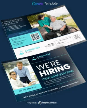 We Are Hiring Direct Mail Postcard Design Canva Template
