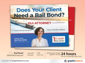 Dui Attorney Lawyer Bail Bond Eddm Postcard Template