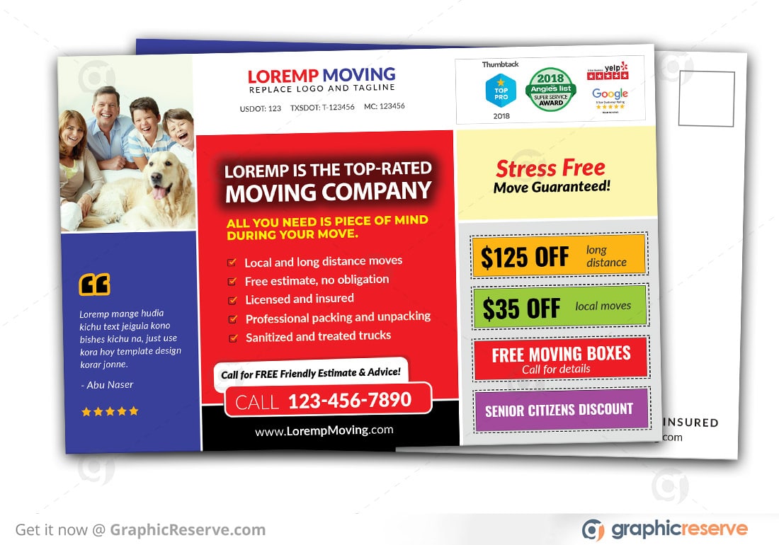 Moving and Storage Company Postcard 1 Moving and Storage Company Postcard