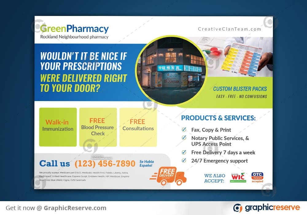 Free Custom Blister Packs Pharmacy EDDM Postcard 1 Free Custom Blister Packs Pharmacy EDDM Postcard
