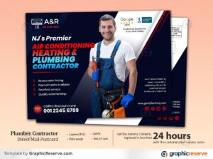 Plumber Contractor & air condition repair Eddm Postcard
