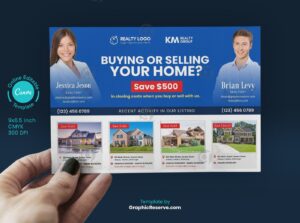 Real Estate EDDM Template (Online Editable Canva Format)