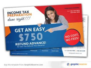 Tax Return / Tax Preparation Service Promotional EDDM Postcard