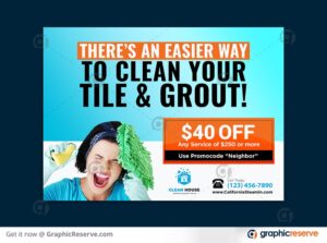 Tile and Grout Cleaning Service EDDM Postcard